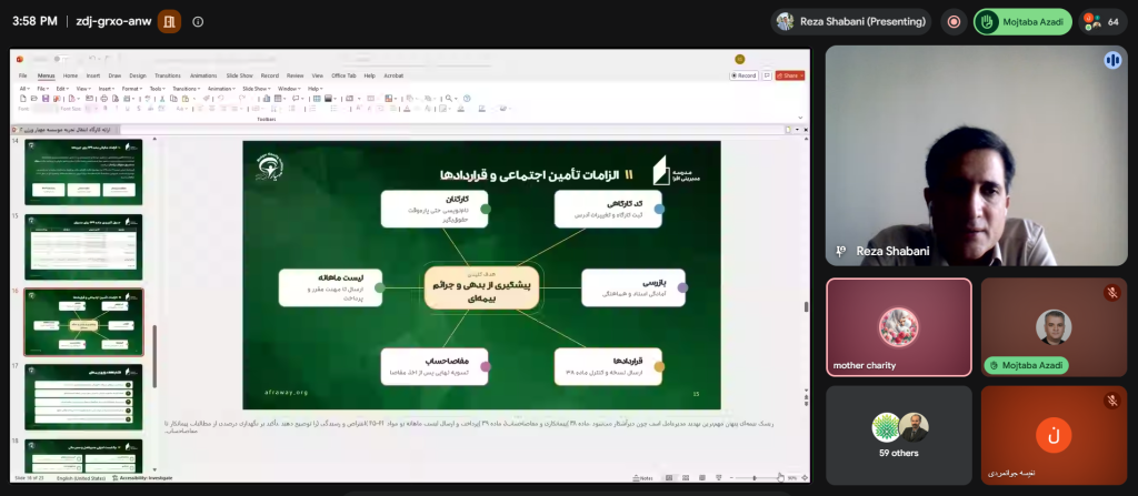مدیریت مالی موسسه مهیار