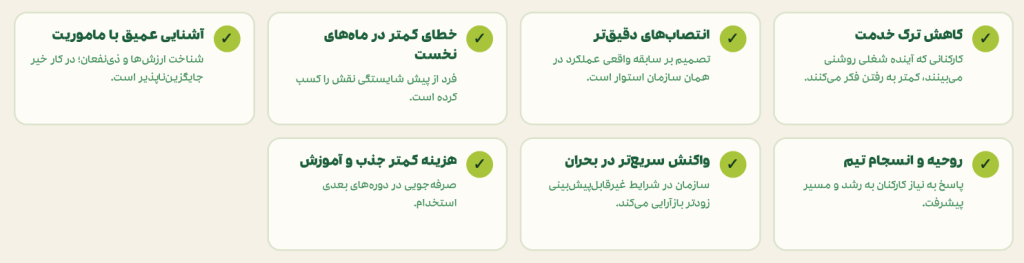 مزایای جانشین پروری